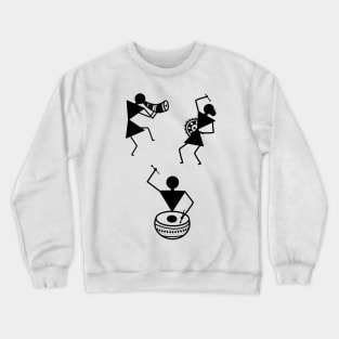 Warli Art musicians Crewneck Sweatshirt